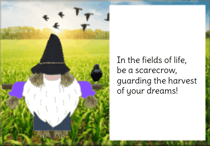 animated scarecrow card