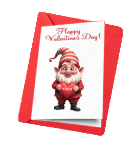 animated gnomes Valentine's Day card
