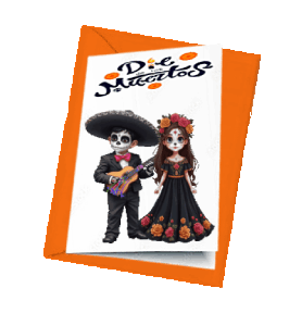animated greeting card - day of the dead