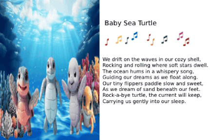 AI animated cards - ocean baby animals