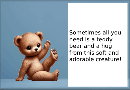animated teddy bear card