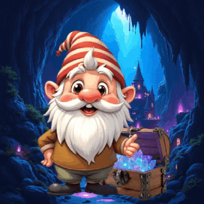 animated gnome guardian of the treasures