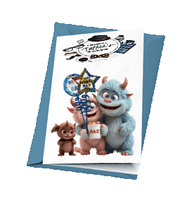 animated greeting card - father's day