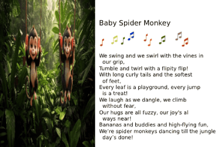 AI animated cards - rainforest pals