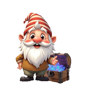 animated gnome guardian of the treasures