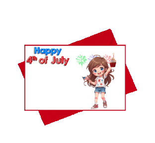 animated greeting card - 4th of july