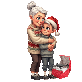 animated senior Christmas day