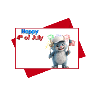 animated greeting card - 4th of july
