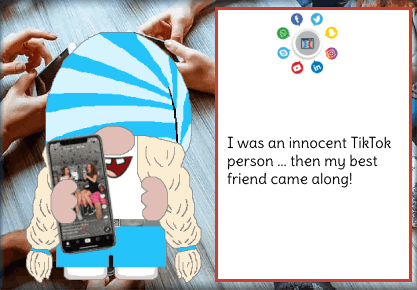 animated gnome social media card - TikTok