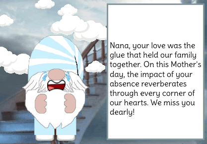 animated mother's day in heaven Grandmother card