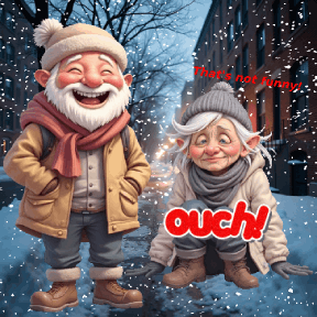 animated senior falling down
