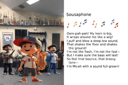 AI animated cards - high school band