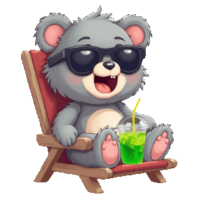 AI Generated Sticker - teddy bear summer