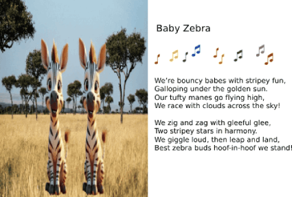 AI animated cards - Savanna baby animals
