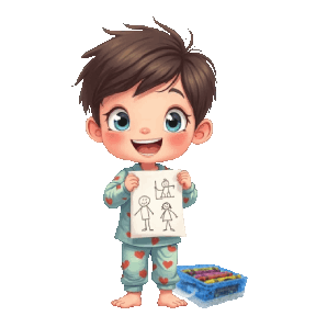 drawing a family picture