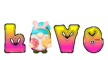 spring easter love gnome