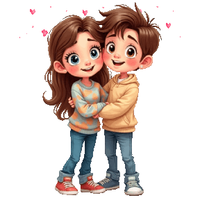 animated boys & girls best friends forever