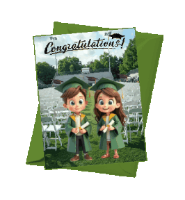 animated graduation card  - high chool