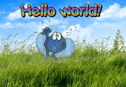animated cute bug phrases card