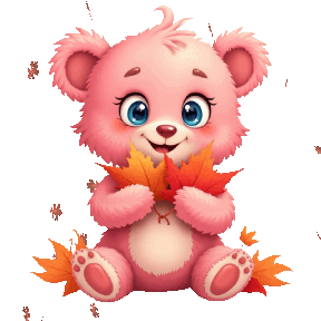AI Generated Sticker - teddy beaer fall/autumn