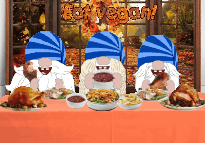 animated gnome thanksgiving card