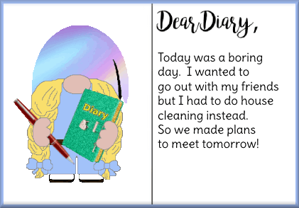 animated dear diary gnome card
