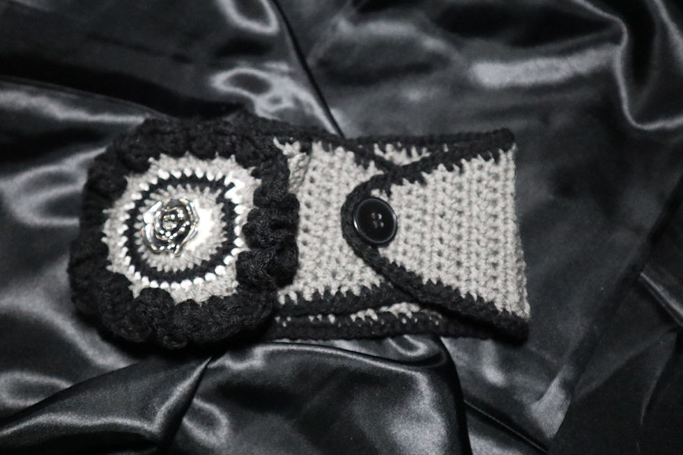 Thumbnail: Gray & Black Headwrap