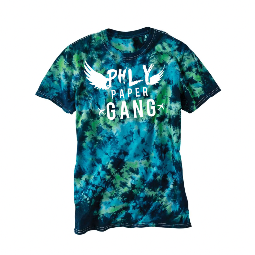 Tie Dye Phly Paper Gang Custom TShirt
