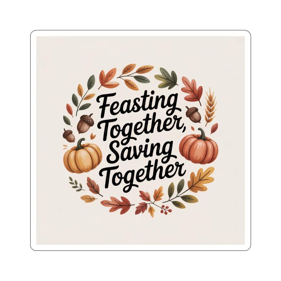 Thumbnail: Thanksgiving Kiss-Cut Stickers - Seasonal Gifts, Laptop Stickers