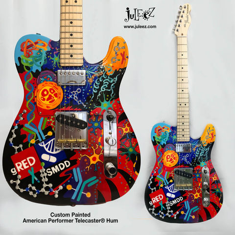 Science Custom Painted Fender Telecaster Guitar by Juleez