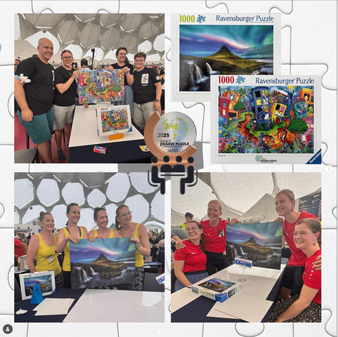 Ravensburger Puzzle by Juleez Art -Lady Bug Lane at World Jigsaw Puzzle Federation Finals