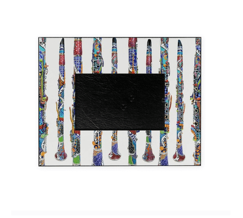 Colorful Clarinet Picture Frame by Juleez Art