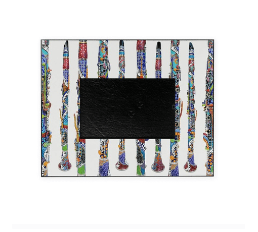 Colorful Clarinet Picture Frame by Juleez Art