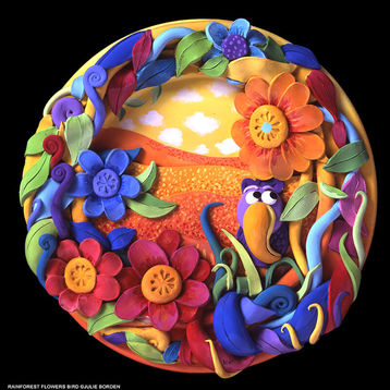 Summer Bird Painting by Juleez Art