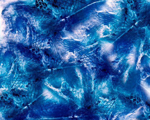 Blue Net Abstract Painting Juleez Art