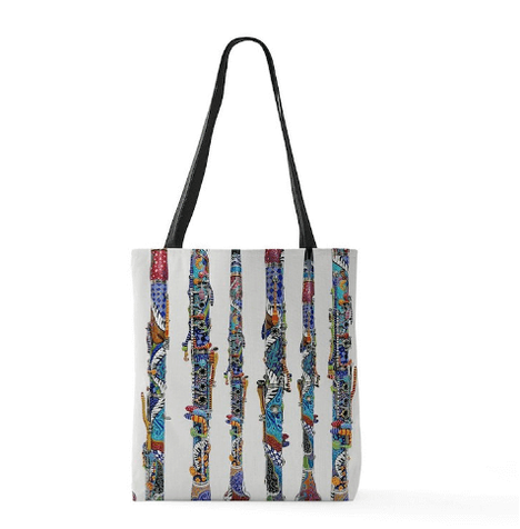 Colorful Clarinet Tote Bag Purse by Juleez Art