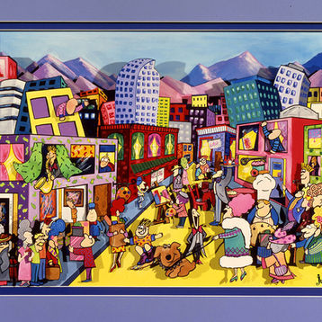 On the Mall Painting by Juleez Art