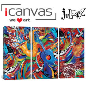 Shop Juleez Art on iCanvas For Colorful Saxophone Wall Art