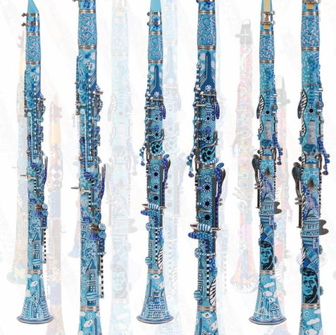 Custom Painted Clarinet by Juleez- Boston Blues