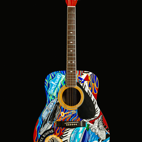 Graphics Custom Painted Acoustic Guitar by Juleez