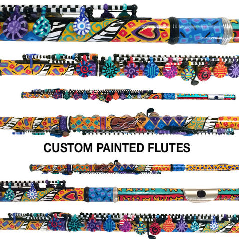 Custom Painted Flutes by Juleez