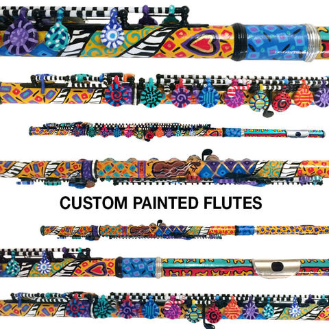 Custom Painted Flutes by Juleez Art