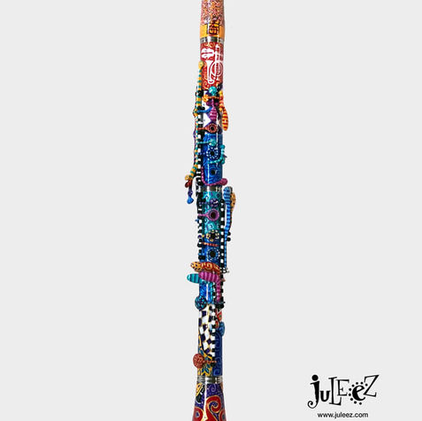 Detroit Symphony Orchestra Colorful Hand Painted Clarinet by Juleez Art