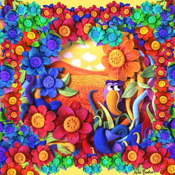 Paradise Bird Painting by Juleez Art