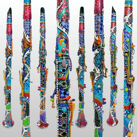 Yamaha Colorful Hand Painted Clarinet by Juleez