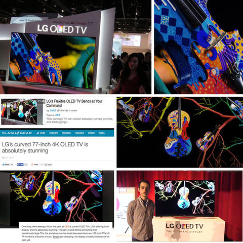 LG TV- Juleez Art-Hand Painted Violins