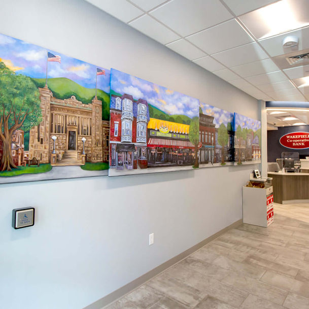 Juleez Art-Wall Mural- Bank Lobby
