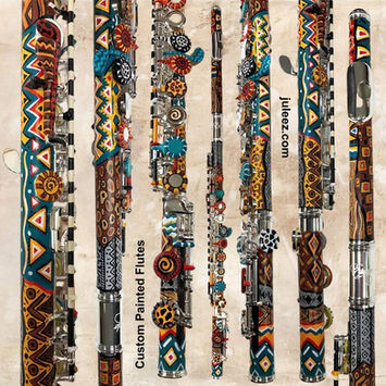 Custom Painted Flute by Juleez