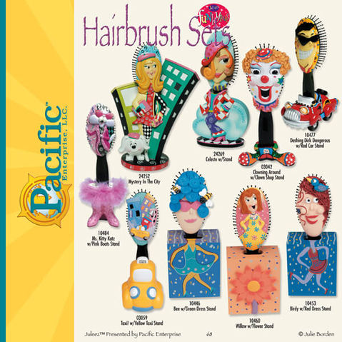 Juleez Art Toy Design 3D Sculpted Hairbrush Art Licensing