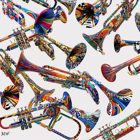 Custom Painted Trumpets by Juleez Art
